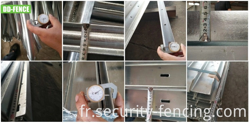Galvanisé Steel Iron Security Garden Europe Panseaux de clôture Panneau de palissade métallique